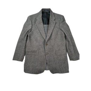 Polo University Club by Ralph Lauren Jacket Sportcoat Mens 41 T  Wool Tweed Gray